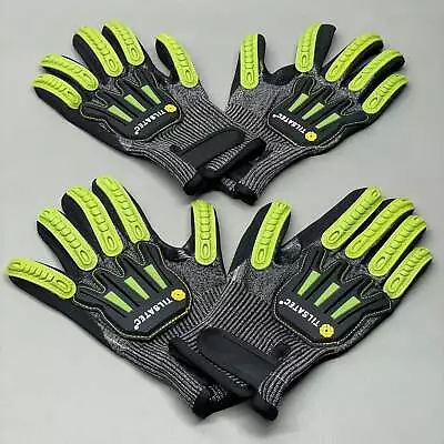 TILSATEC 2-PACK Cut & Puncture Resistant Gloves Sz XL Gray/Green/Black (New) • $16