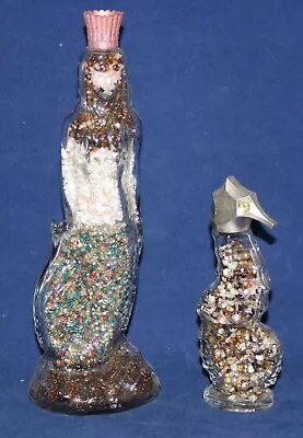 Vintage SkinSoSoft Avon Mermaid/Seahorse Bottles Altered/Decorated Lot Of 2 GC • $29.50