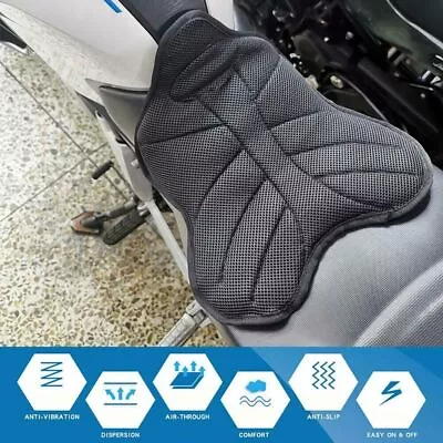 1*-Motorcycle 3D Comfort Gel Seat Cushion Universal Motorbike Non-Slip Pad Cover • $10.65