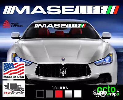 Fit Maserati Quattroporte Ghibli Gran Turismo Levante Windshield Decal Sticker • $28.99