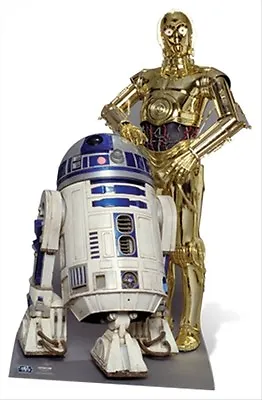 The Droids R2-D2 And C3P-O Star Wars Cardboard Cutout / Figure 166cm Tall Iconic • $50.55