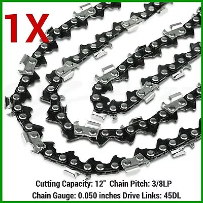 Chainsaw Chain 12  Fits Huski & Ryobi 45 3/8 Lp .050 Ozito Ozpcs305a • $12.80