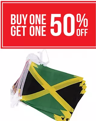 10 20 50 100M Jamaican Independence Day Jamaica Caribbean Party Fabric Bunting • £6.95