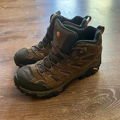 Merrell MOAB 2 Mid WP Men's Earth Hiking Boots (US 10.5/ UK 10/ EU 44.5) • $55