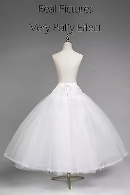 £27.29 • Buy 2022New White 8 Layer Tulle No-Hoop Wedding Dress Petticoat Underskirt Crinoline
