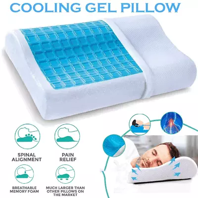 Memory Foam-Pillow For Cervical Neck Shoulder Relief Pain Ergonomic Orthopedic • £15.89