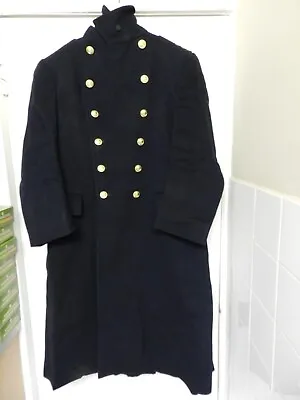 SUPERB GENUINE ROYAL NAVY OFFICER'S ISSUE WOOL GREATCOAT Sz 40-41  IDEAL FOR WW2 • £129.95