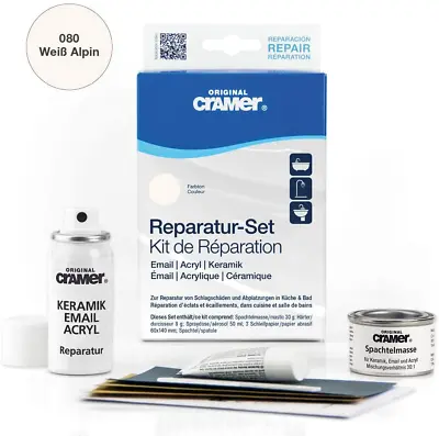 Cramer Ceramic / Enamel Repair Kit For BathsSinks And Counter Tops-ALPINE WHITE • £26.49