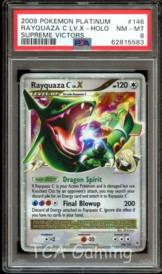 $99.99 • Buy PSA 8 NM-MINT Rayquaza C Lv.X 146/147 HOLO RARE Supreme Victors Pokemon Card 583