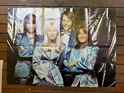 ABBA ALPHABEAT FOLD OUT BRITISH Magazine With POSTER Original 1970's And Rare • $165