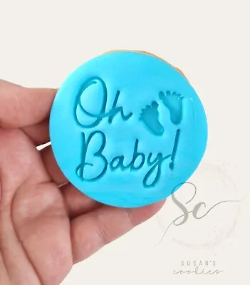 Blue Baby Shower Cookies/Gender Reveal Biscuits/New Baby/Party Favours/gift • £1.30