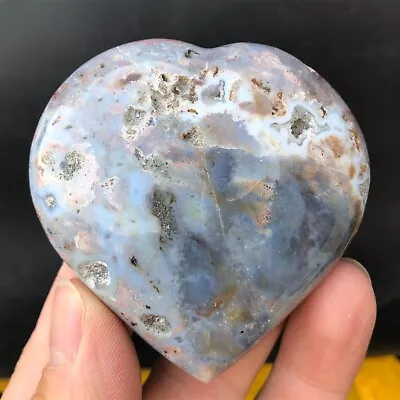 154G Natural Amazing Ocean Jasper Agate Heart Jasper Reiki Stone D843 • $0.64