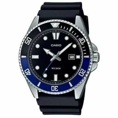 Mens Casio Marlin Divers Watch Batman MDV106-1A 200M Duro Analog BLACK BLUE BNIB • £189.99