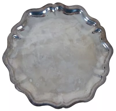 Vintage Wilcox International Scalloped Silver Plate Vanity Tray Dish 6948 6  • $19.98