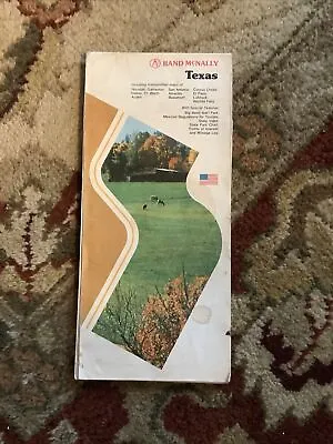 Rand McNally Vintage Texas Travel Map State Map • $7