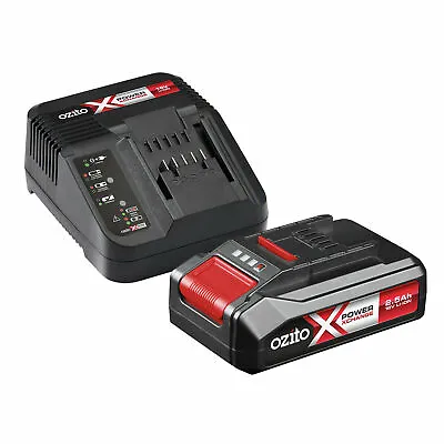 Ozito 2.5Ah Li-Ion Battery & Fast Charger Pack 18V PXC Range Garden Tools • $59.95