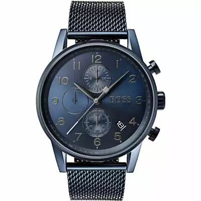 £92.88 • Buy Hugo Boss Hb1513538 Navigator Men's Stainless Steel Chronograph Watch + Gift Bag