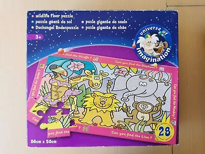 Floor Puzzle 28 Pieces Jigsaw Wildlife Universe Of Imagination Age 3+ • £4