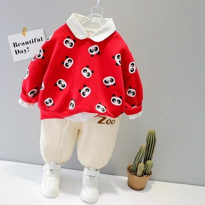 $12.98 • Buy Casual Tracksuit Cute Cartoon Set Long Sleeve Sweater Trousers 2Pcs Suit