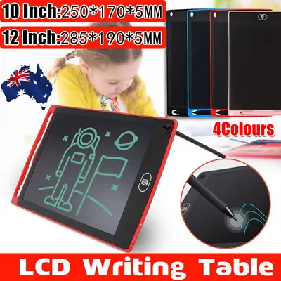 10/12 Inch LCD Writing Tablet Drawing Board Colorful Doodle Handwriting Pad OZ • $10.89