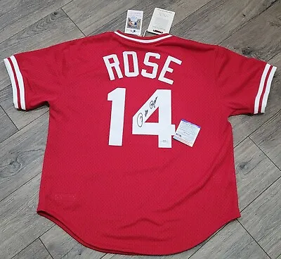 Pete Rose Signed Cincinnati Reds Jersey Mitchell & Ness COA: PSA/DNA ITP Sz: 44  • $249.95