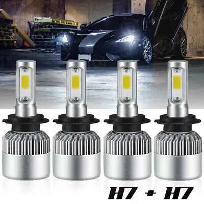 4x H7 LED Headlight Bulb Kit High Low Beam 120W 24000LM Super Bright 6000K White • $19.99