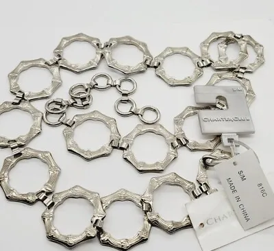 Vintage Women's Silver Tone Metal Chain Link Belts Hippy Small Med CHARTER CLUB • $16.21