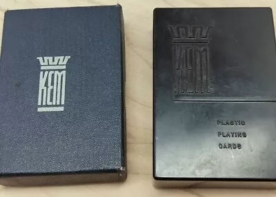 2 Sets Of Vtg KEM Decks Of Playing Cards 1 Set In Plastic Playing Case 1 In Box • $22