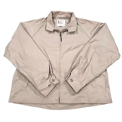 Vintage London Fog Reeves Jacket Mens Size 44 Khaki Tan Talon Zip Weatherwear • $28.70