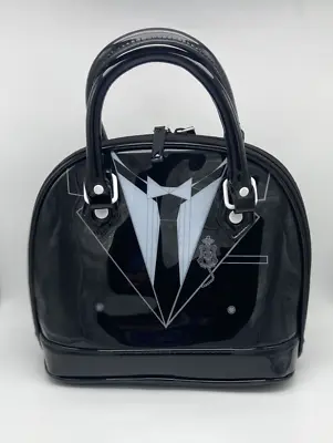 Black Butler Sebastian Tuxedo Black Patent Handbag Purse Japanese Anime • £37.78