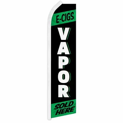  VAPOR  Advertising Super Flag Swooper Banner Business Sign E-cigs Sold Here Gr • $25.23