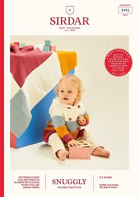 £4.45 • Buy Sirdar Snuggly Baby DK Knitting Pattern - 5492 Hooded Duffle Coat & Blanket