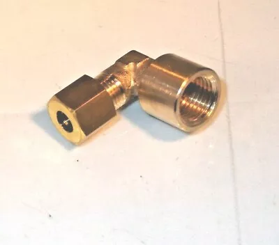 £4.29 • Buy 1/8 Bsp Female To 6mm Compression Elbow For AGA Burner Base To Oil