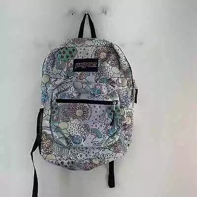 Jansport White Cartoon Themed Rainbow Canvas Backpack - Unisex • £28.93