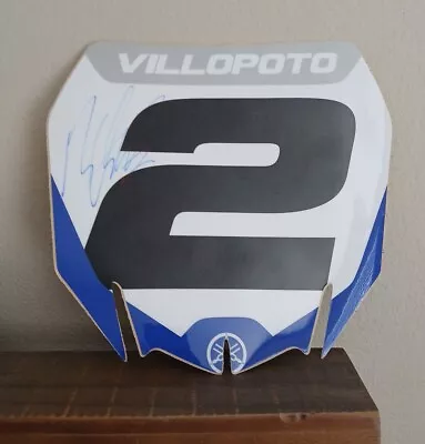 Ryan Villopoto Signed Yamaha Monster Energy Supercross Front Number Plate Decal • $50