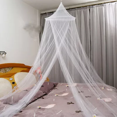 Double Single Queen Canopy Bed Curtain Dome Stopping Mosquito Net Midges Insect • £6.49