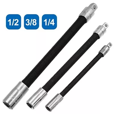 3 Pcs Flexible Socket Extension Bar Shaft Set 1/2”x10” 3/8”x8” 1/4”x6” • $19.99