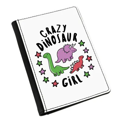 £16.50 • Buy Crazy Dinosaur Girl Stars Passport Holder Cover Case Funny T Rex Triceratops