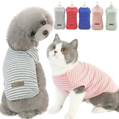 £5.99 • Buy Small Dog T-Shirt Vest Pet Puppy Cat Summer Clothes Coat Top Outfit Costume UK