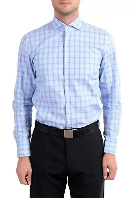 Hugo Boss  Mark US  Men's Plaid Sharp Fit Long Sleeve Dress Shirt • $59.99