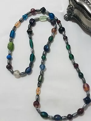 Vintage Estate Jewellery-Glass Beaded Long Strand Necklace • $24