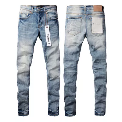 2024 Purple Brand Men's Personality Jeans - New Fashion Blue Design Size 28-40 • $89.99