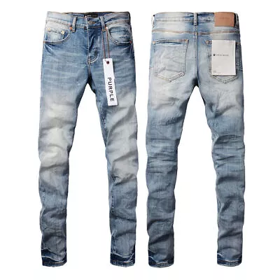 New 2024 Purple Brand Men's Personality Jeans - Fashion Blue Design Size 28-40 O • $46.98