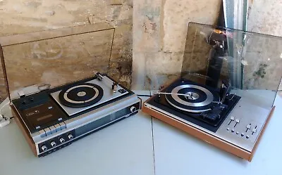 £25 • Buy Two Vintage Record Players ITT-KB TWELVE-FIFTY & PHILLIPS 813 STEREO Working 