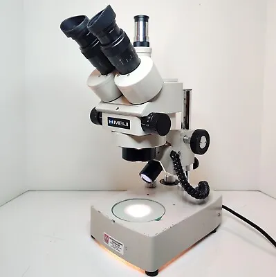 MEIJI TECHNO EMZ-5TR Trinocular Zoom Stereo Microscope SWF2OX Eyes STAND #496 • $1295