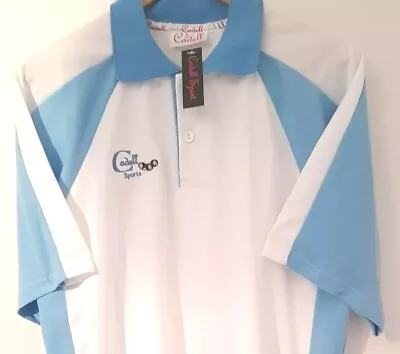 CADELL SPORTS LAWN BOWLS POLO SHIRTS .Large Sky Blue.  • £24