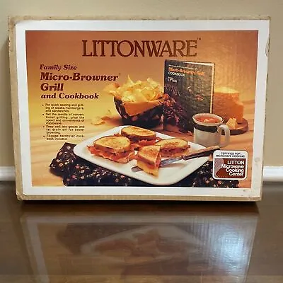 Vintage Littonware Family Size L-3 Micro-Browner Grill Nd Cookbook. New In Box • $50