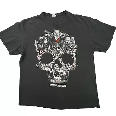 The Walking Dead T-Shirt Men's XL X-Large Short Sleeve Skull Head Graphic Black • $10