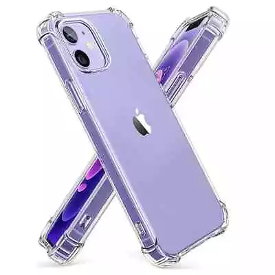 For IPhone 15 14 13 12+ 11 Pro Max XR XS 7 8 6 SE Shockproof Silicone Clear Case • $6.99