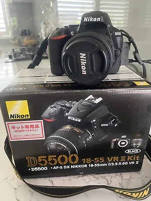 Nikon D5500 DSLR And Nikon AF-S 18-55mm G VRII Kit + Nikkor 70-300mm Lens - • $900